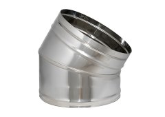 Airduct Hellas Ανοξείδωτη Γωνία για Σωλήνα Καπνοδόχου 45ο Μονού Τοιχώματος Φ200 0.4mm