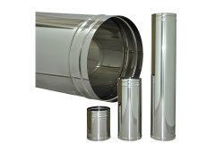 Airduct Hellas Ανοξείδωτος Σωλήνας Καπνοδόχου Μονού Τοιχώματος 1m Φ150 0.4mm