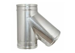 Airduct Hellas Ανοξείδωτο Ημιτάφ για Σωλήνα Καμινάδας Μονού Τοιχώματος 135ο Φ200 0.4mm