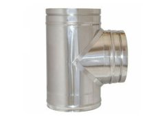 Airduct Hellas Ανοξείδωτο Τάφ 90ο για Καπνοδόχο Μονού Τοιχώματος Φ150 0.4mm