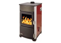 Teba TF-25 Μεταλλική Ξυλόσομπα Καλοριφέρ 12.8kW Μπορντό