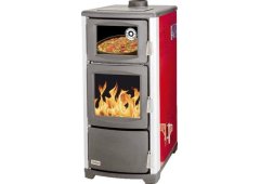 Teba T-29 Χαλύβδινη Ξυλόσομπα Καλοριφέρ με Φούρνο 18.31kW Μπορντό