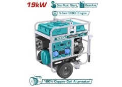 Total Γεννήτρια Βενζίνης Τετράχρονη με Μίζα, Ρόδες και Μέγιστη Ισχύ 23.75kVA