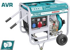 Total Τριφασική Γεννήτρια Πετρελαίου με Μίζα, Ρόδες και Μέγιστη Ισχύ 5.6kVA