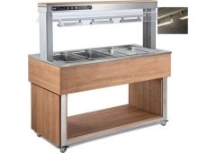 Afinox TR-Red 3 Θερμαινόμενη Βιτρίνα Μπεν Μαρί με 3 Θέσεις για Γαστρονόμους και Ισχύ 2200W