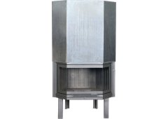 Thermiki ATS Prisma Hydro 80 Ενεργειακό Τζάκι Αερόθερμο Καλοριφέρ 50.47kW Πρισματικό Πόρτα Συρόμενη
