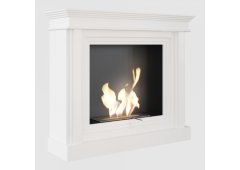 Kratki Virgo Tuv Επιδαπέδιο Τζάκι Βιοαιθανόλης Εσωτερικού Χώρου Λευκό 113.5x33.9x97.9cm