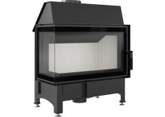 Kratki Zibi L Bs Ενεργειακό Τζάκι Ξύλου Αερόθερμο 11kW Αριστερή Γωνία με Ανοιγόμενη Πόρτα