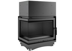 Kratki Zuzia PW BL 15 BS W Ενεργειακό Τζάκι Καλοριφέρ Δεξιά Γωνία Ανοιγόμενη Πόρτα Κλειστού Δοχείου