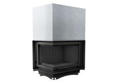 Kratki Zuzia L BS G Ενεργειακό Τζάκι Ξύλου 16kW Αριστερή Γωνία με Συρόμενη Πόρτα